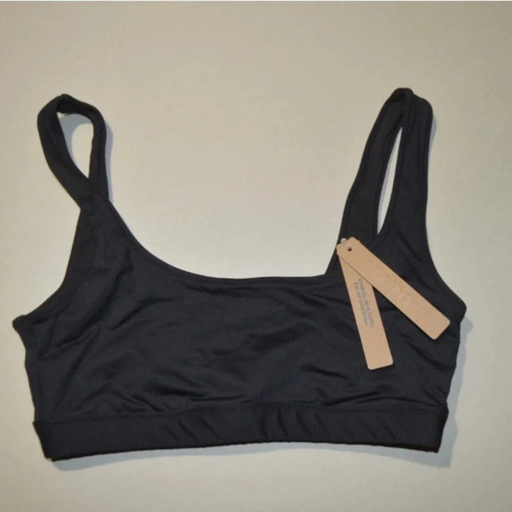 SKIMS Sz XS Black Signature Swim Tank Bikini Top